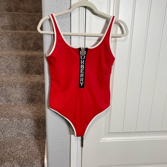 Burberry Red Zeta One-Piece Swimsuit - Picture 4 of 10